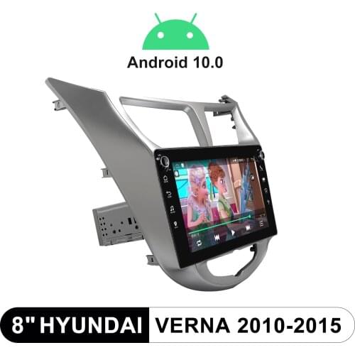 1Din Car Radio 8" Touch Screen Stereo Autoradio Bluetooth 4G Car Multimedia Player Wireless Carplay For HYUNDAI VERNA 2010-2015