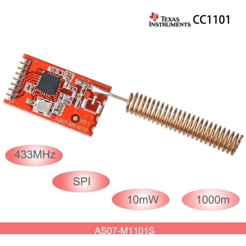433MHz CC1101 Wireless rf Module 10mW 1km SPI rf Transmitter and Receiver DIP/SMD package with spring antenna