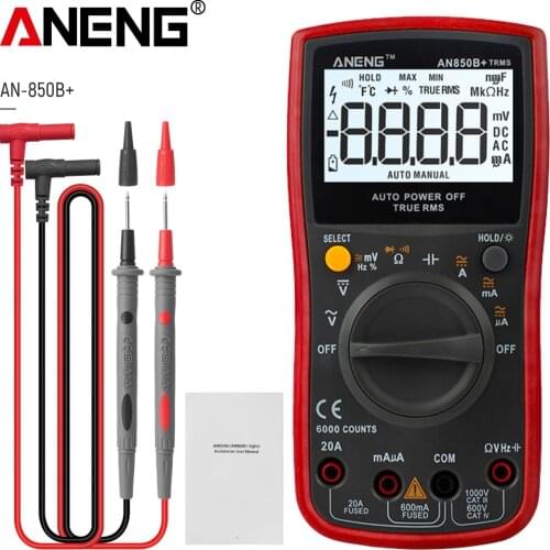 ANENG AN850B Digital Multimeter 19999 Counts True Rms Multimeter Transistor Tester Voltimetro Profesional Capacitance Meter CA