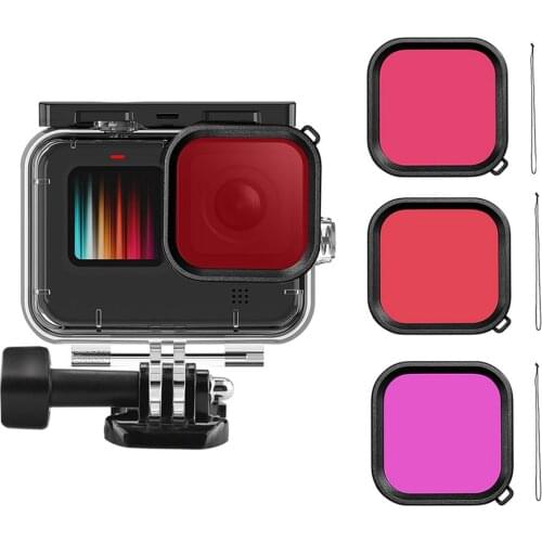 For Go pro Hero 9 Accessorie Waterproof Underwater Housing Case Diving Cover Lens Filter For Gopro Hero 9 Black Action Camera