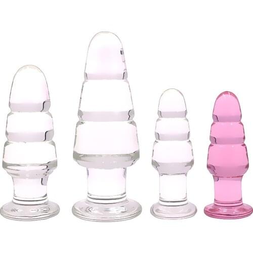 Crystal Glass Anal Plug Stimulation Tool Couple Passion Sex Toys Male Adult Sex Toys