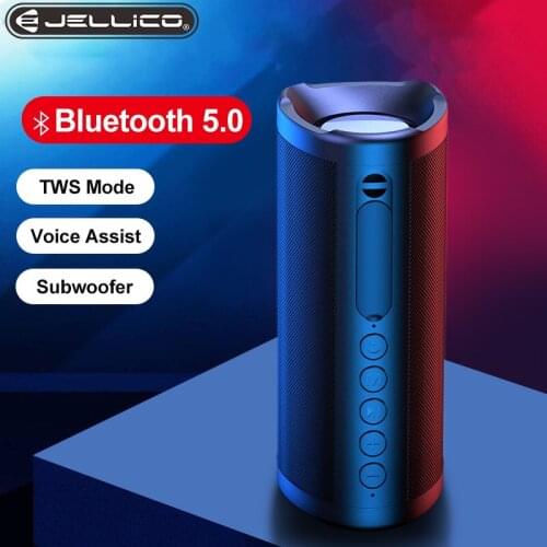 Jellico D6 Portable Bluetooth Speaker Wireless Bass Column Waterproof Outdoor Speakers AUX TF Card Subwoofer Stereo Loudspeaker