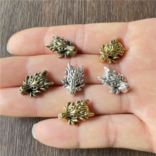 JunKang 10pcs 3 color metal alloy faucet spacer beads DIY bracelet necklace leather rope jewelry connector making discovery