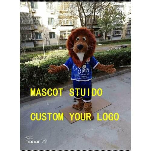 Lion Mascot Costume Cosplay Party Game Dress Outfit Advertising Halloween Adult