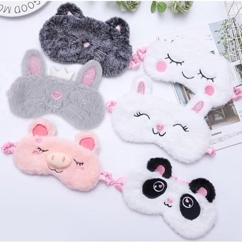 Sleeping Eye Mask Unicorn Sleep Night Mask Plush Cute Eye Patch Sort Band Aid Dream Cover For Girl Relax Travel Health Blindfold