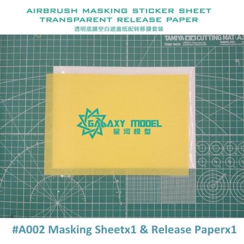 GALAXY Tools Airbrush Masking Sticker Sheet Plain Type & Transparent Release Paper for Military Model Hobby multi-choice