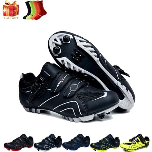 Mountain Cycling Shoes Mtb Shoe Man Bike Sneaker Flat Pedal Bicycle Men Clipless Automatic Clit Swivel Footwear Sneakers