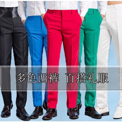 New Jazz Dance Costume Pant Colorful Formal Trousers Celebrate Outfit DJ Costume Men Performance Clothes Stage Outfit VDB881