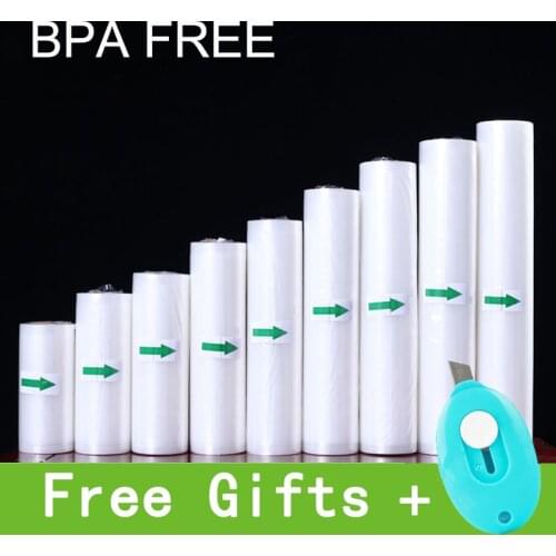 Vacuum Food Saver Sealer Bags Rolls 12/15/17/20/25/28/30cmx500cm Sous Vide Storage Packaging bag for Meat Fruits Vegetables Nuts