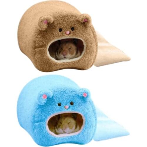Sleeping Bed Hammock for Hamster Squirrel Glider Soft Cotton Fleece Hanging House Nest Bed For Guinea Pig Cages For Small Animal