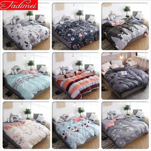 High Top Quality Soft Cotton 1 Piece Bed Duvet Cover Single Full Twin Queen King Size Bedspreads 150x200 180x220 200x230 220x240