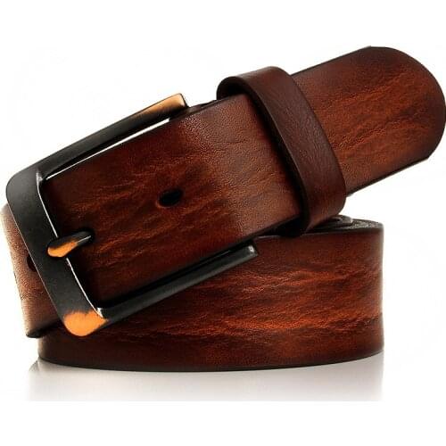 KDG new top leather belt mens designer high-quality business belt mens jeans wide pin buckle