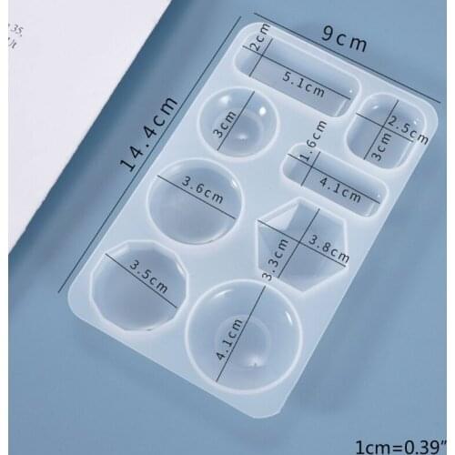 Crystal Epoxy Resin Mold Geometric Earring Ear Pendant Casting Silicone Mould E56C