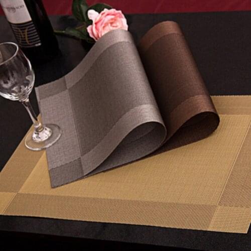 Placemat Cutlery Cubiertos PVC Dining Table Mat Disc Pads Bowl Pad Coasters Waterproof Table Cloth Pad Sip-resistant Pad