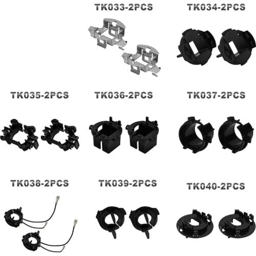 JGAUT 2 Pieces D1S D1R LED Headlight Adapter Holder Base For H1 H3 H4 H7 9005 9006 H11