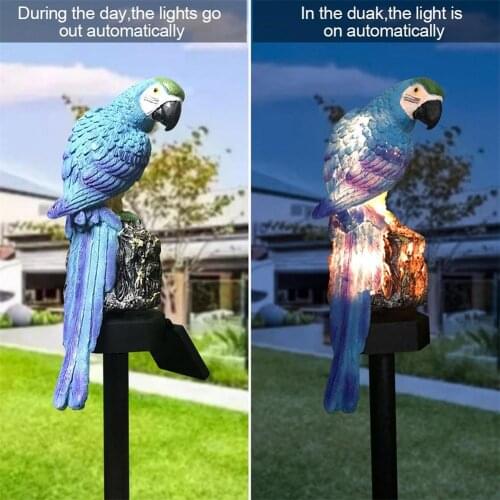 Outdoor Waterproof Parrot Solar Powered LED Stake Light Garden Path Lawn Lamp waterproof garden light solar energy lamp garden
