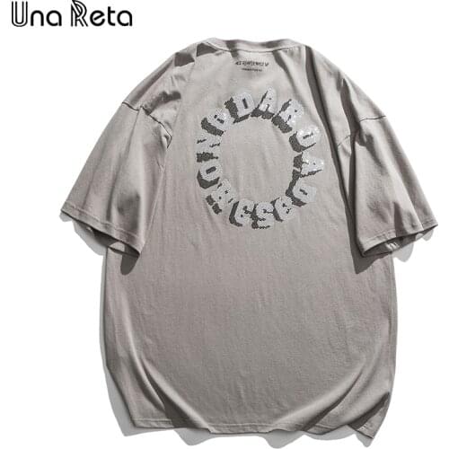 Una Reta Summer T-shirt Men 2021 New Casual Tops Men Plus size Clothing Hip hop Hot drilling design Couple Oversized T-shirt