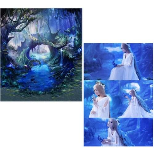 DAWNKNOW Wonderland Vinyl Backdrops Photography Fairy Tale Forest Children Photo Background Print For Personal Photo studio 6766