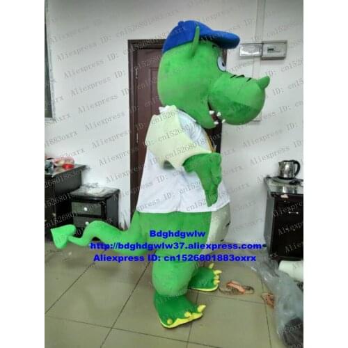 Green Pterosaur Pterodactyl Dinosaur Dino Mascot Costume Adult Cartoon Character New Year Party Preschool Education zx1906
