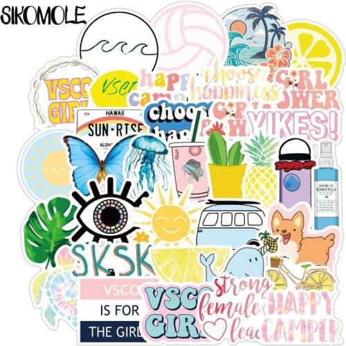 50 PCS Funny Vsco Cartoon Animal Sticker For Skateboard Laptop Waterproof Motorcycle Graffiti Scrapbook Suitcase Stickers F5
