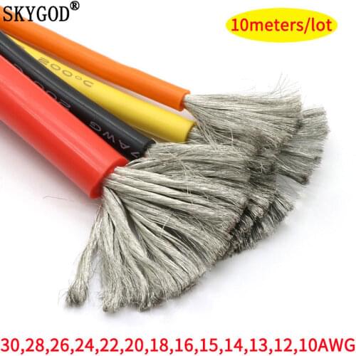 1M 20AWG Ultra Soft Silicone Wire Copper Insulated High Temperature Flexible Heat-Resistant Lighting Line Electronic Cable Line