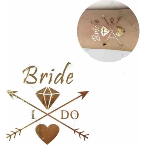 10pcs/set Wedding Temporary Tattoo Sticker Bride to Be Adult Waterproof Hand Stickers For Women Men Fake Tattu Body Art Weddin