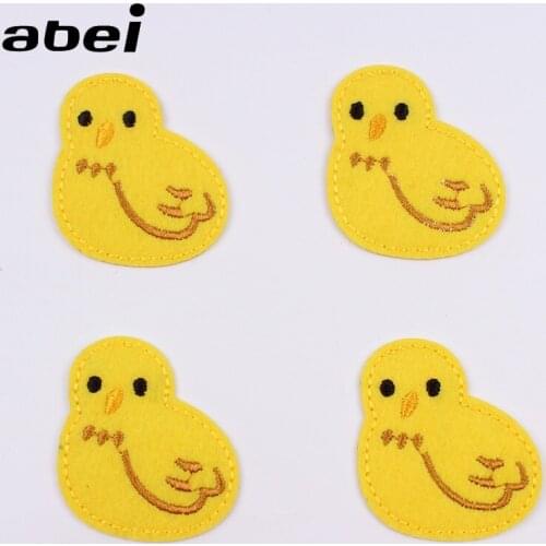 10pcs/lot Cartoon Chicken Stickers for Baby Clothes Pants Backpack Cute Animal Patch Iron On Patches Sewing Fabric Appliques
