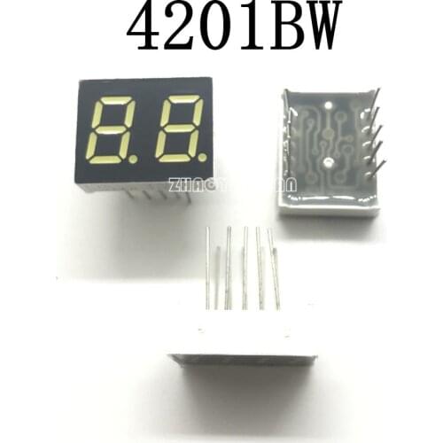 10pcs X 4201BW 0.4inch 2digits White 8 segment led display Common Anode