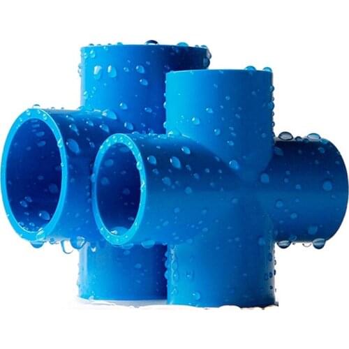 2-10Pcs PVC 4 Ways Cross Irrigation Tube Hydroponic Frame Garden Irrigation Connectors PVC Pipe Joint Fish tank Aquarium Fitting