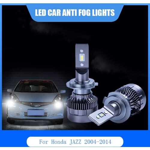 2Pcs For Honda JAZZ 2004-2014 LED Car Lights Anti Fog Lamp H4 H11 6000K 12V Car LED Light Headlight Bulbs Kit Auto White Bulb