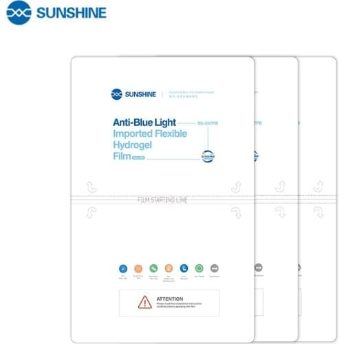 20pcs SUNSHINE New SS-057PB Tablet Hydrogel Film For SS-890C Machine Cutting 14 inch Anti Blue Light Film Front Rear Film Tablet