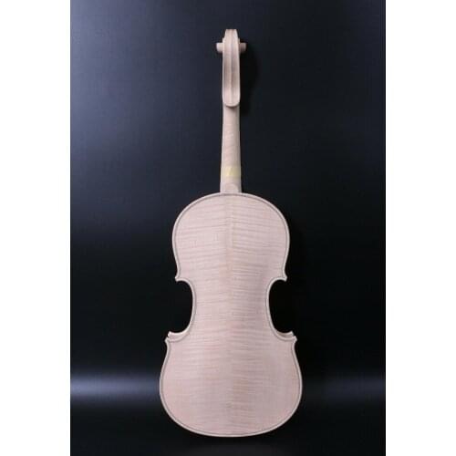 4/4 Violin Unfinished White Violin Flame Maple Spruce wood Violin Making