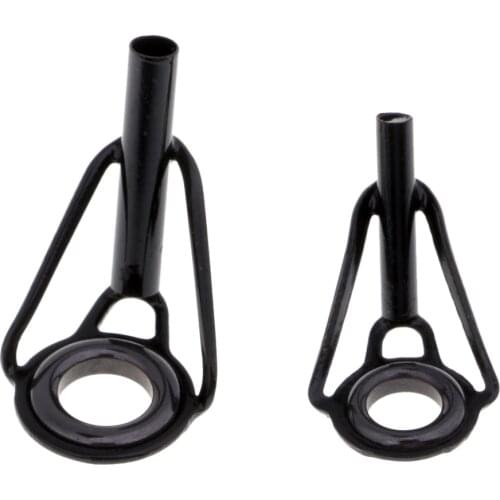 40Pcs/lot Fishing Rod Guides Set Tips Repair Kit DIY Rod Building Eye Rings Guias de pesca Rod canne a peche guides