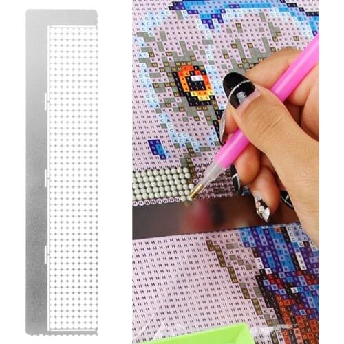 408 Holes DIY Diamond Painting Tools Drawing Ruler Scale Round Drill Cross Stitch Point Drill Net Ruler Embroidery Accessories