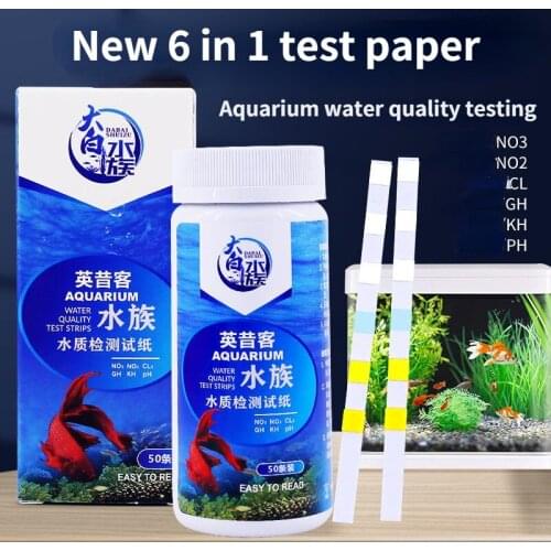 Fish tank test strips aquarium water test kit aquarium accessories Six in one fish tank test paper water quality test