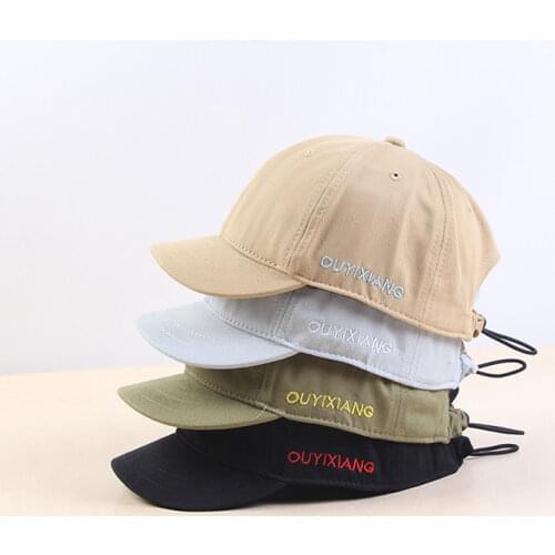 2020 Short Brim Baseball Cap Adult Summer Pure Cotton Sun Hats Big Head Men and Women Plus Size Snapback Caps wholesale