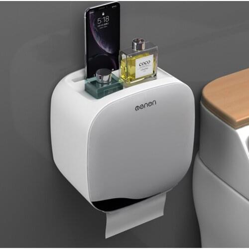 Waterproof Wall Mounted Toilet Paper Holder/ Dispensers Roll Paper Stand Case Portable Tissue Storage Rack Bathroom Accessories