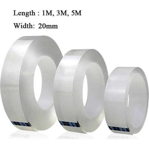 Double Sided Nano Tape Silicone Adhesive Nano Tape Waterproof Reusable Non-slip Transparent Gel Grip Tape