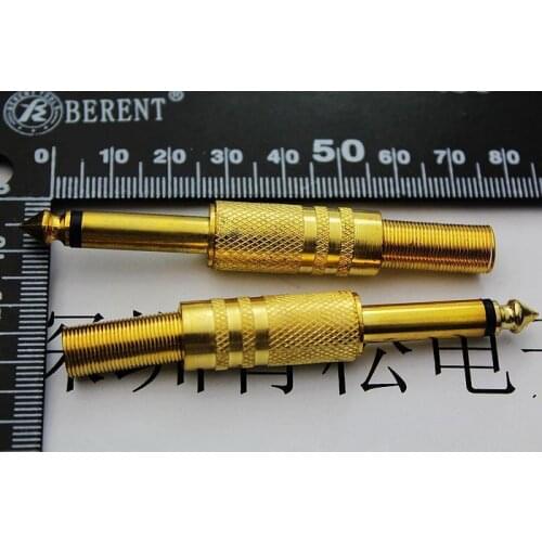 Hot sale Free shipping 6.5 gilded monaural plug