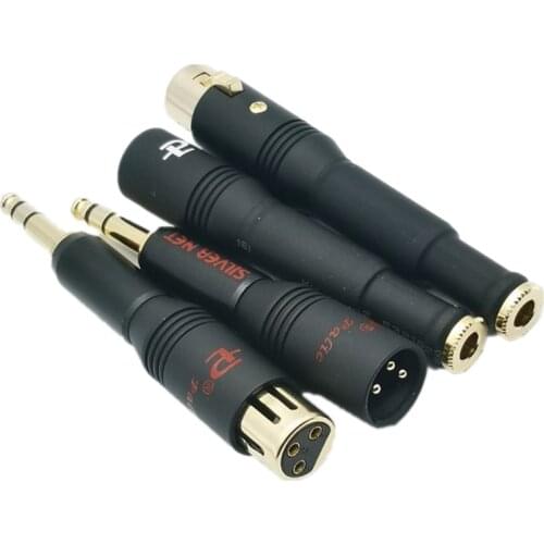 HiFi audio converter large pin 6,5/6,35mm to XLR balanced canon plug and socket to TRS big double-pole