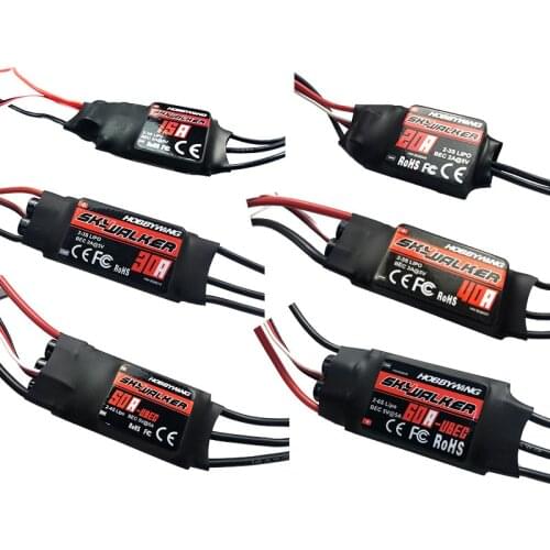 Hobbywing Skywalker 12A 40A 50A 60A 80A 15A 20A 30A ESC Speed Controller With UBEC For RC Airplanes Helicopter