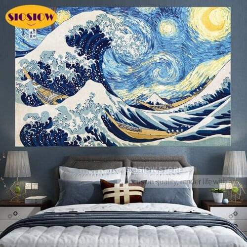 5D DIY Diamond Painting Japanese Cartoon Van Gogh Star Night Full Drill Square Round Daimond Mosaic Diamant Embroidery Deco Home
