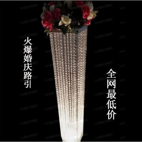 Beautiful Crystal Bead Strands Wedding Crystal pillar Luxury Wedding Decoration 8pcs/lot