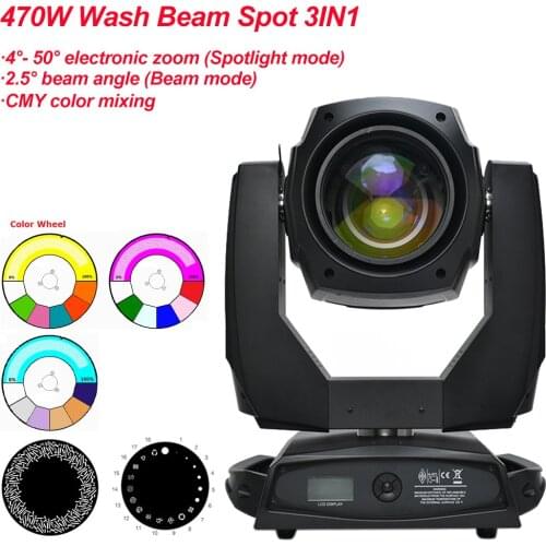NEW Osra-m 20R 470W Beam Spot Wash 3in1 Gobo LED Moving Heads Lights CMY Color Mixing For Concert Light Show Disco DJ Party