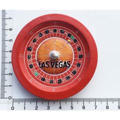 Las Vegas Creative turntable travel Souvenirs Fridge Magnets Resin Handmade 3D Magnetic Refrigerator Sticker