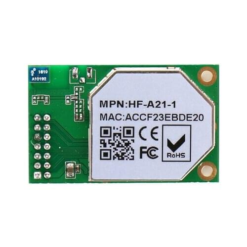 5pcs Smart Home UART to WI-FI Module Serial WIFI Module Ultra Small FCC CE HF-A21-1 IOT Antenna-external Chip Ant. 3.3V