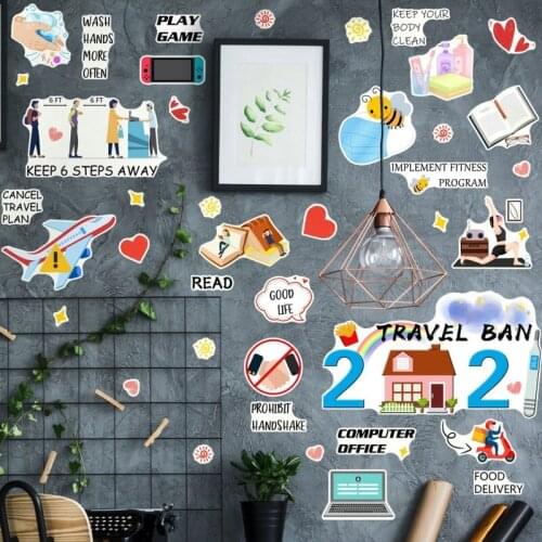 Cartoon Pattrm Wall Stickers Living Room Bedroom Decor Decals for Furniture Kindergarten Backdrop Trunk Decor Stickers