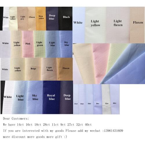 ONEROOM 100% Cotton 14CT Embroidery / Cross Stitch Fabric Canvas Aida Cloth---Make Any Size