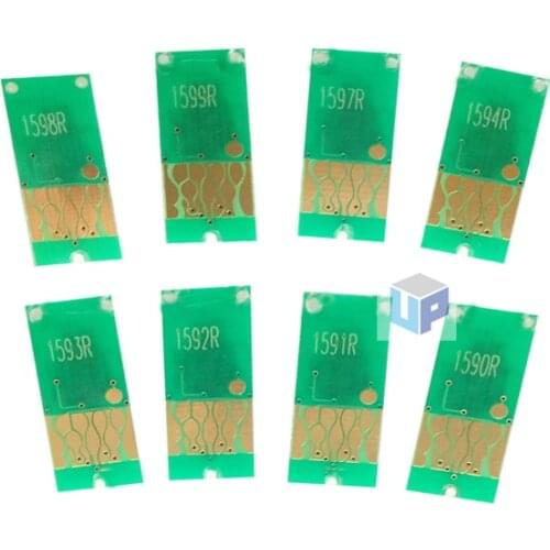 CISSPLAZA 8PCS compatible For EPSON R2000 refillable ink cartridge CISS CIS auto rset chip chips 1591 - 1597