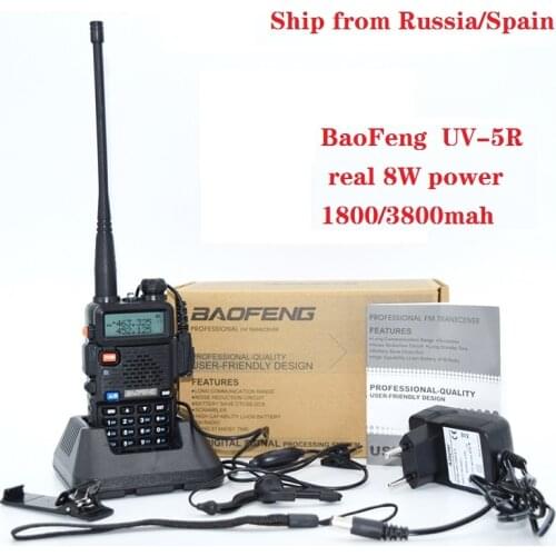 UV-5r High power version real 8W 3800mah CB radio 10Km Walkie Talkie ham radioTwo Way radio communicador for Baofeng uv-5r рация